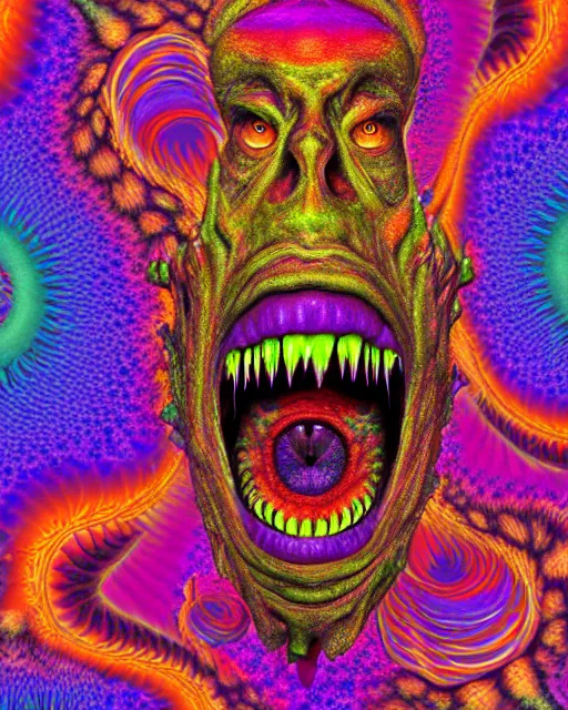 Prompt: film still of a monster, psychedelic 4 k ultra detailed