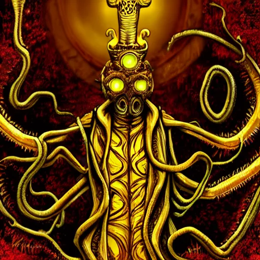 Prompt: Hastur the king in yellow, highly detailed, 4k, wymsical