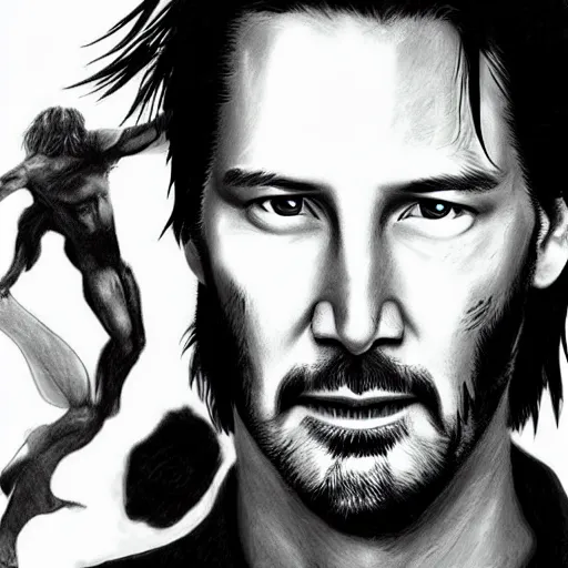 Prompt: Keanu Reeves Centaur photorealistic