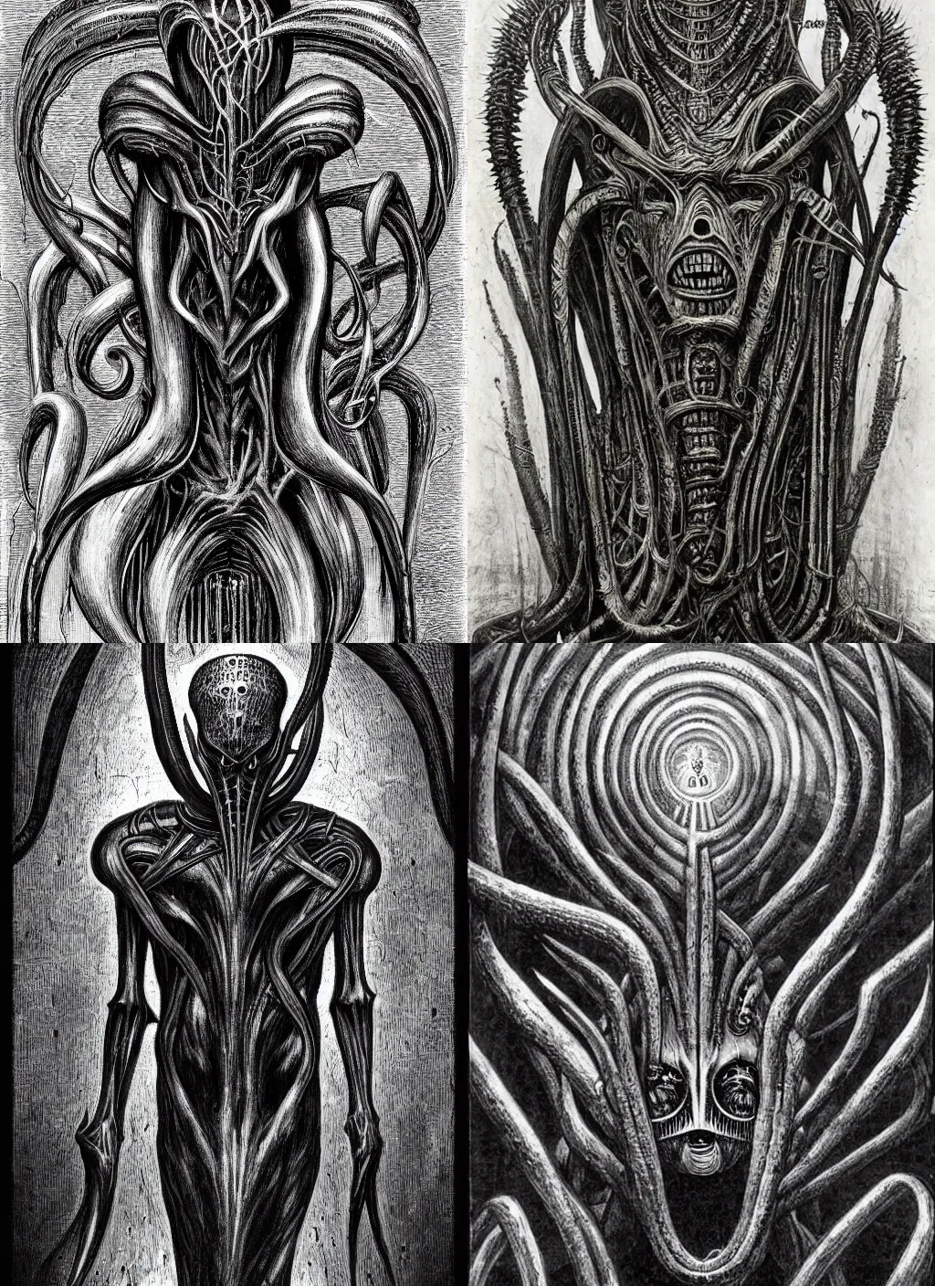Prompt: Nyarlathotep by H.R. Giger.