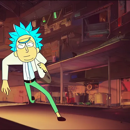 Image similar to full body pose, hyperrealistic photograph of drunk rick sanchez from rick and morty, dim volumetric lighting, 8 k, octane beautifully detailed render, extremely hyper detailed, intricate, epic composition, cinematic lighting, masterpiece, trending on artstation, very very detailed, stunning, hdr, smooth, sharp focus, high resolution, award, winning photo, dslr, 5 0 mm