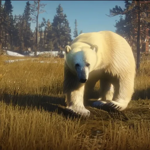 Polar Bear, from Red Dead Redemption 2 (2018 video | Stable Diffusion