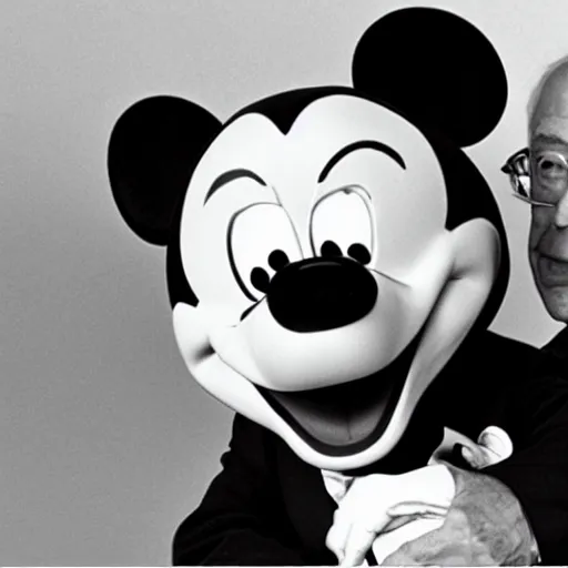 Image similar to bernie sanders choking mickey mouse