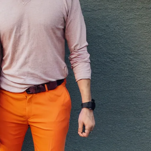 Prompt: orange pants