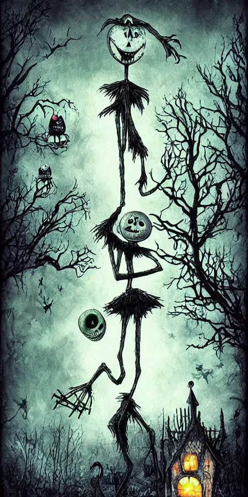 Image similar to a nightmare before christmas scene by alexander jansson