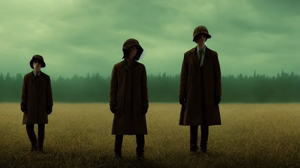 Prompt: the peanuts blinders, film still from the movie directed by denis villeneuve with art direction by zdzis