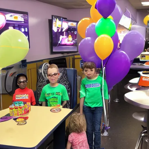 Image similar to half life scientist birthday party at chuck - e - cheese