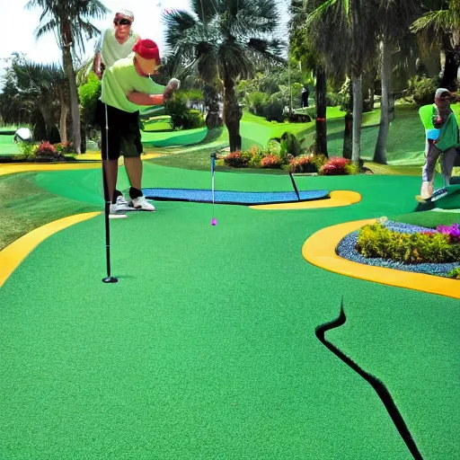 Image similar to epic mini golf course