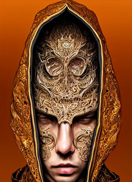 Image similar to guy with hoodie hiding on papercraft, realistic, surealism, lavish, steep, aesthetic, extravagant, shiny, fantasy, intricate, elegant, extremely higly detailed, digital painting, artstation, ornate, grotesque, baroque, concept art, smooth, sharp focus, full body focus, street wear digital art