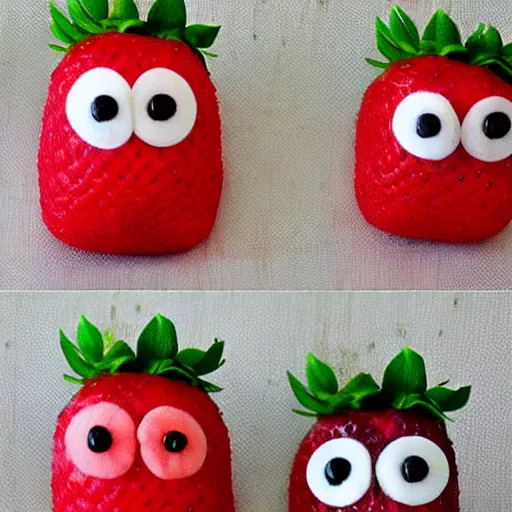 Image similar to adorable strawberry critter