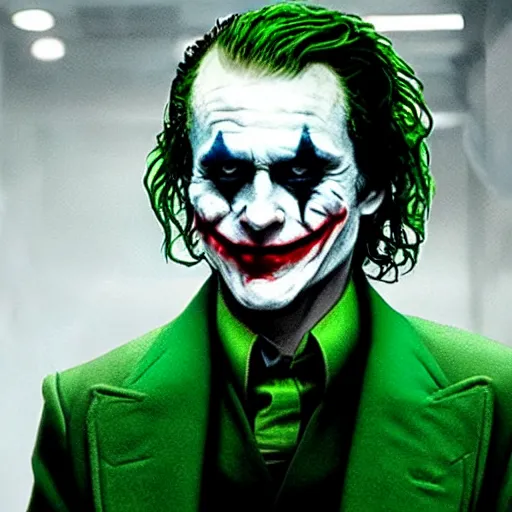 Image similar to The Joker (2019) wearing a transparent raincoat