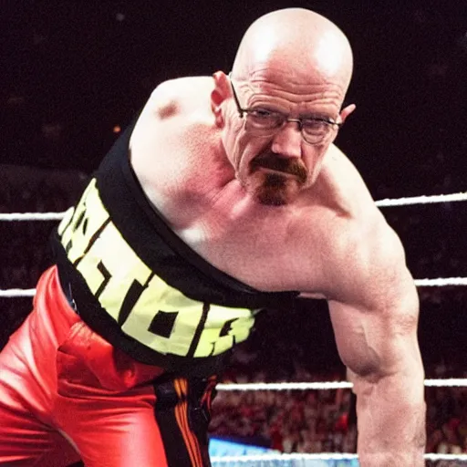 Image similar to photograph of walter white with the wwe championship