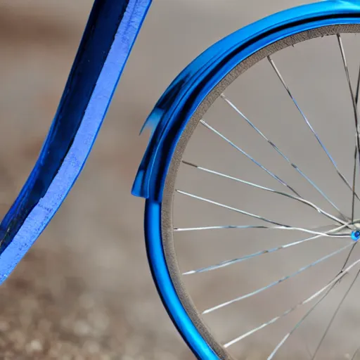 Image similar to a blue unicycle,