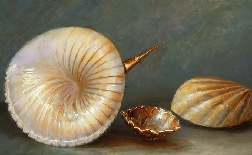 Image similar to Beautiful alchemy seashell. By Konstantin Razumov, highly detailded