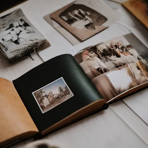 Image similar to photo album opened on a table