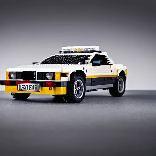 Image similar to close up of a lego set of a 1 9 7 9 bmw m 1, product photo, professional