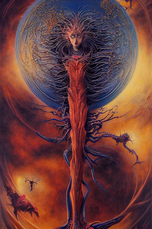 Prompt: a tall, fleshy person with extra limbs, hovering in the air, extraterrestrials reach for him from below, rich colours, Ayami Kojima, Karol Bak, Greg Hildebrandt, mark brooks, hauntingly surreal, highly detailed painting by Katsuhiro Otomo, part by Adrian Ghenie, part by Gerhard Richter, Soft light 4K