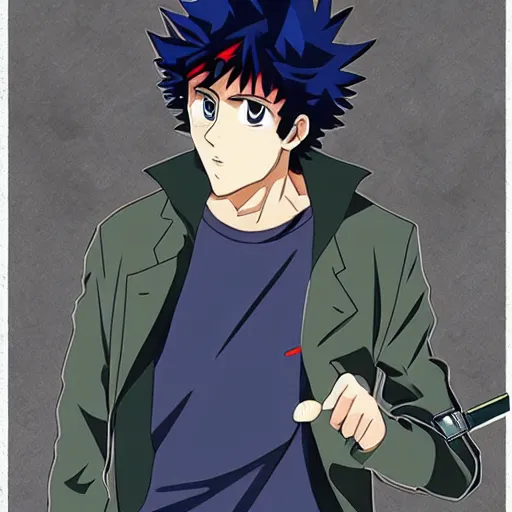 Prompt: spike spiegel wearing techwear, anime