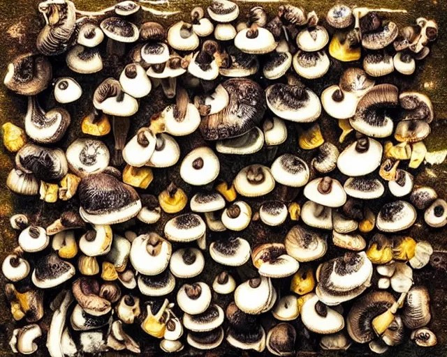 Prompt: every single variety of mushroom. landscape art. 16k photograph. as seen in my dreams by #instagram