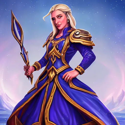 Image similar to Jaina Proudmoore, hearthstone art