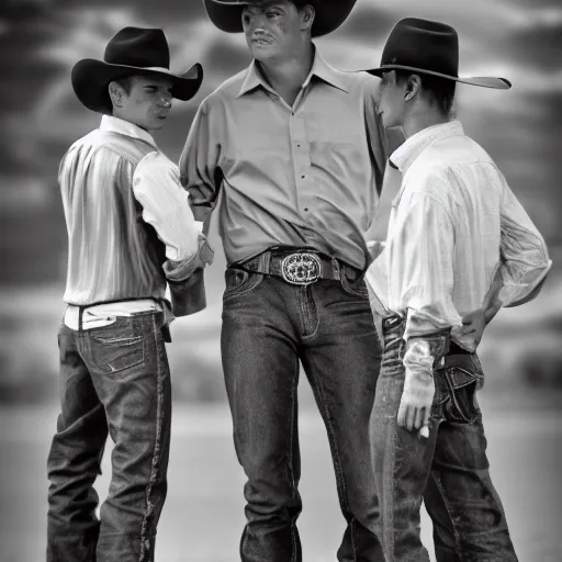 Image similar to eighteen cowboys, photography