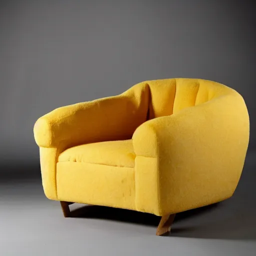 Prompt: armchair made of cheese