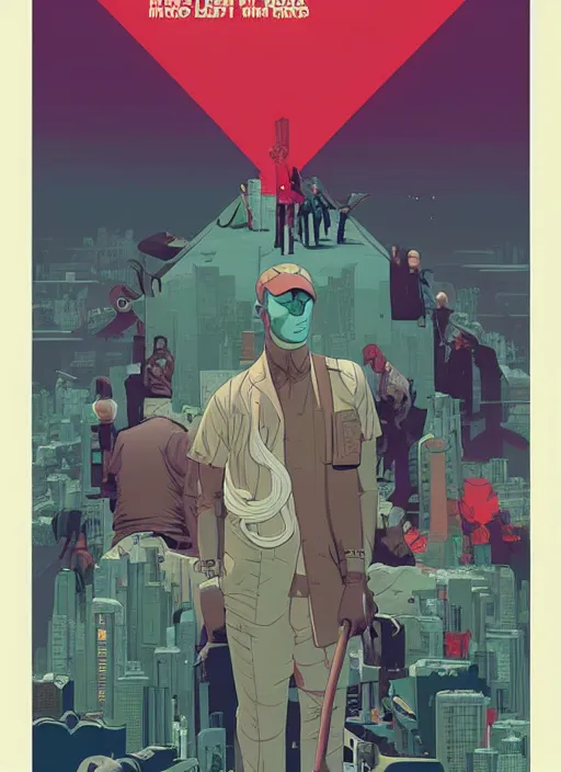 Prompt: poster artwork by Michael Whelan and Tomer Hanuka, The Less I Know The Better, clean