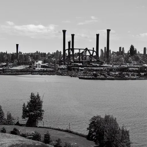 Image similar to view of gasworks park from an overlook