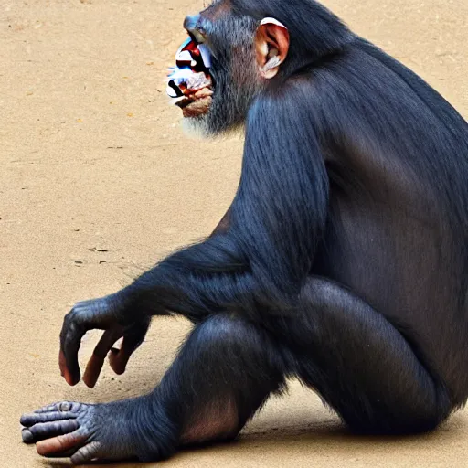 Prompt: chimpanzee obese