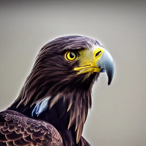 Prompt: portrait photo of an eagle