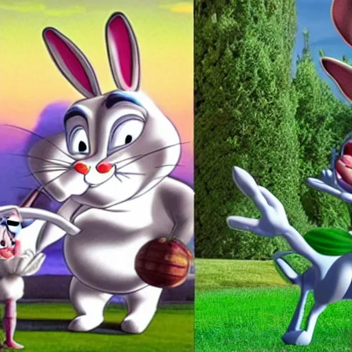 Image similar to the real life big chungus Bugs Bunny