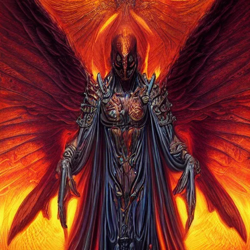 Prompt: photorealistic biblically accurate demonic alien archangel the style of michael whelan and gustave dore. hyperdetailed photorealism, 1 0 8 megapixels, amazing depth, glowing rich colors, powerful imagery, psychedelic overtones, 3 d finalrender, 3 d shading, cinematic lighting, artstation concept art