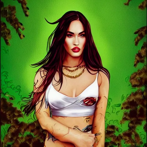 Image similar to beautiful digital portrait of Megan Fox by Martine Johanna