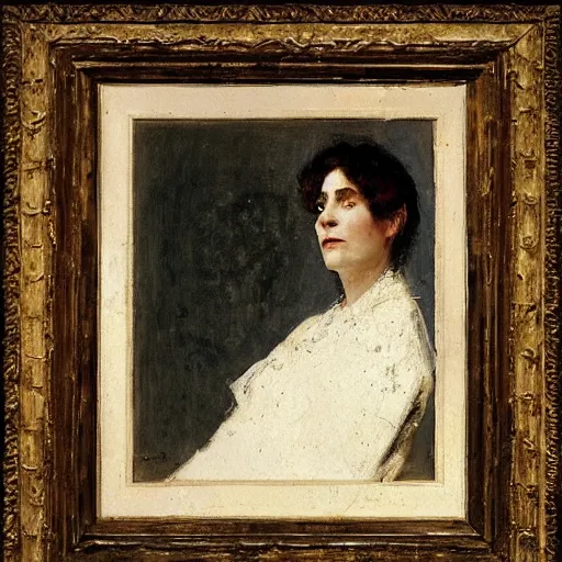 Image similar to portrait of a ghost by alfred stevens