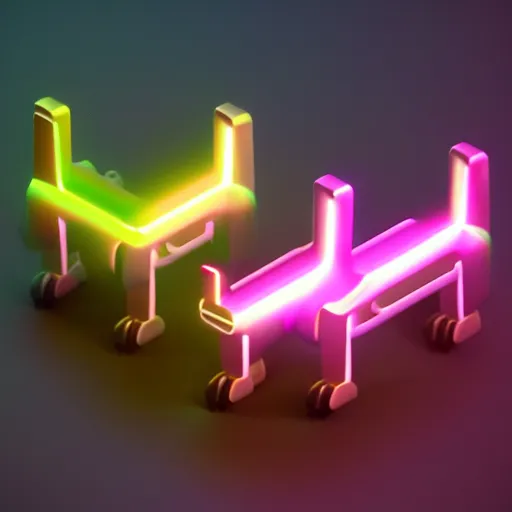 Image similar to isometric puppy bot, 3 d character realistic, very colorful, cinematic lighting, soft neon, volumetric lighting, apple design, jony ive, octane render, trending on artstation