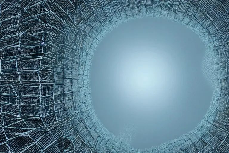 Image similar to a window to a complex organic fractal 3 d ceramic close - up humanoid megastructure, cinematic shot, foggy, photo still from movie by denis villeneuve