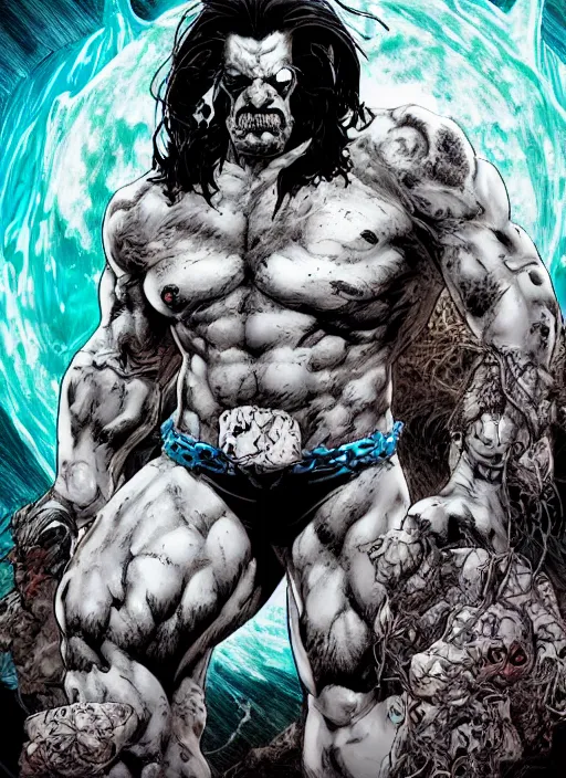 Image similar to first issue of lobo comic book cover art by ariel olivetti, au naturel, hyper detailed, digital art, trending in artstation, cinematic lighting, studio quality, smooth render, unreal engine 5 rendered, octane rendered, art style by klimt and nixeu and ian sprigger and wlop and krenz cushart