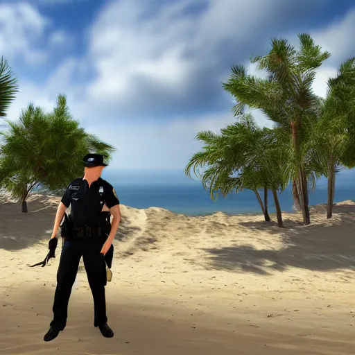 Image similar to officer k beach ultra realistic photorealistic highly detailed high quality 8 k