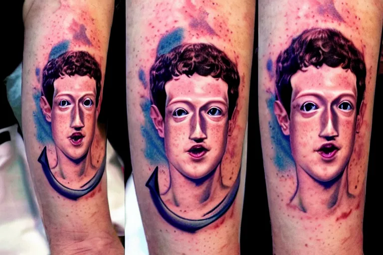 Image similar to mark Zuckerberg sailor moon tatooe