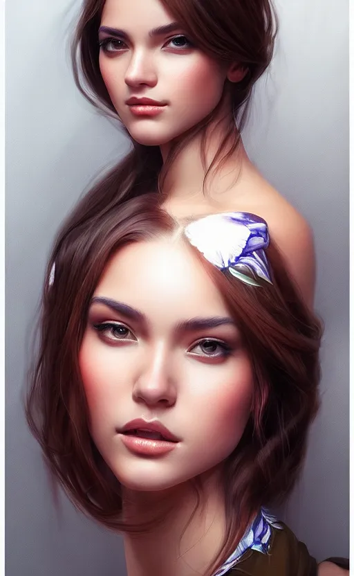 Image similar to full body photo of a gorgeous young woman in the style of stefan kostic, realistic, sharp focus, 8k high definition, insanely detailed, intricate, elegant, art by stanley lau and artgerm