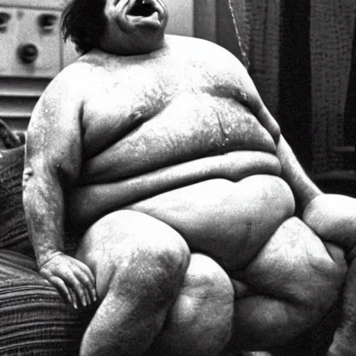 Prompt: film still of Danny Devito as Jaba The Hut in Star Wars 1977