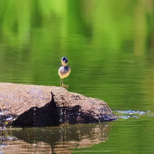 Prompt: “cute dukes on pond”