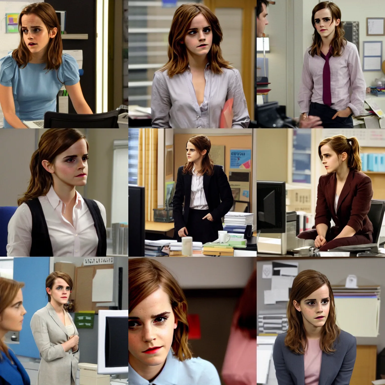 Image similar to Emma Watson in The Office TV show