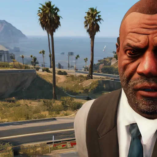 Image similar to high the pain harold in gta 5, unreal engine 5 detail, by gta 5