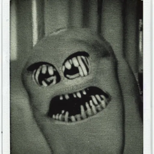 Prompt: horrific monster caught on polaroid