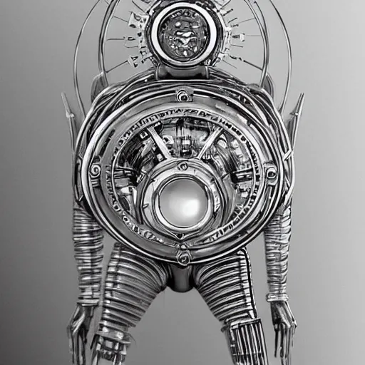 Prompt: “a mechanical Astro Boy cartoon character made out of intricate metal parts and tubes, , a beautiful animated face, portrait, symmetrical,full-body, very detailed, high resolution, cinematic light, epic, metal engraving, subtle silver highlights, incredible, 4k, insanely detailed and intricate, cinématique”