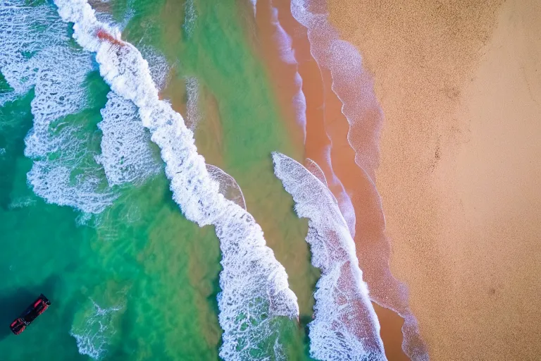 Image similar to drone shot of fire on the beach