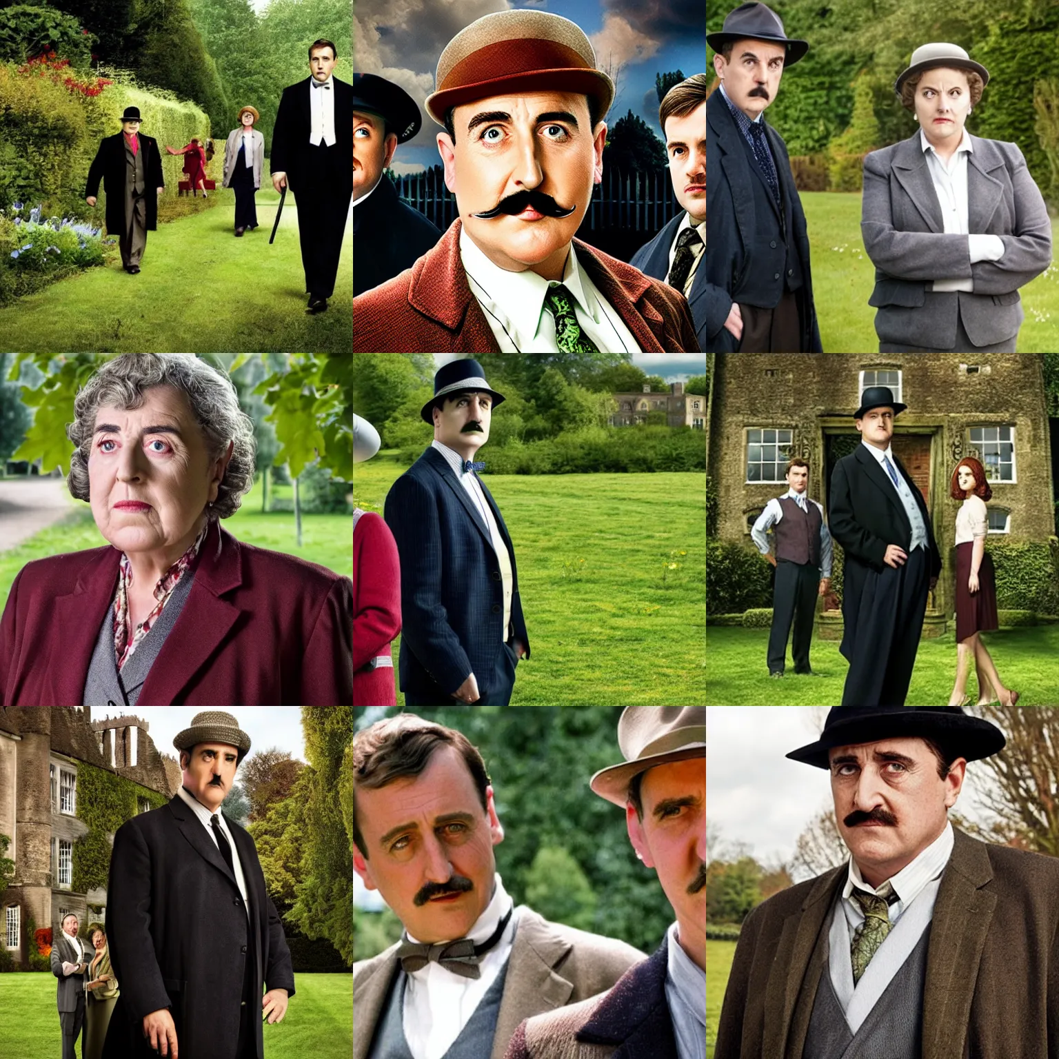 Prompt: Midsomer Murders starring Agatha Christie's Poirot