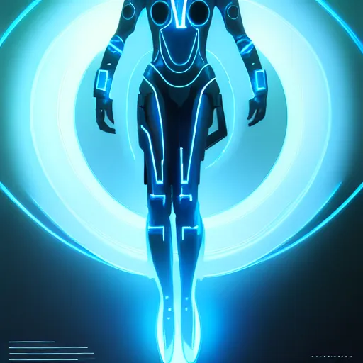 Image similar to tron legacy angel, diffuse lighting, hyper realistic, elegant, concept art, intricate, hyper detailed, smooth, sharp focus, illustration, trending on artstation, art by greg rutkowski and james gurney and alphonse mucha