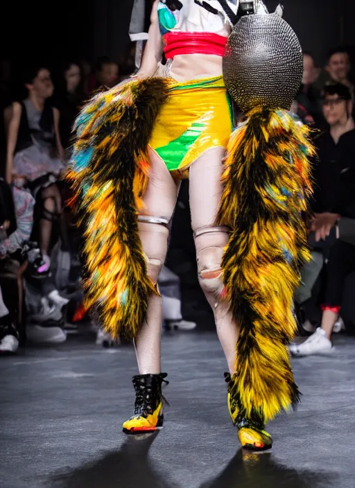 Image similar to hyperrealistic and heavy detailed adidas avant garde runway show of movie the fifth element leeloo dallas, leica sl 2 5 0 mm, vivid color, high quality, high textured, real life